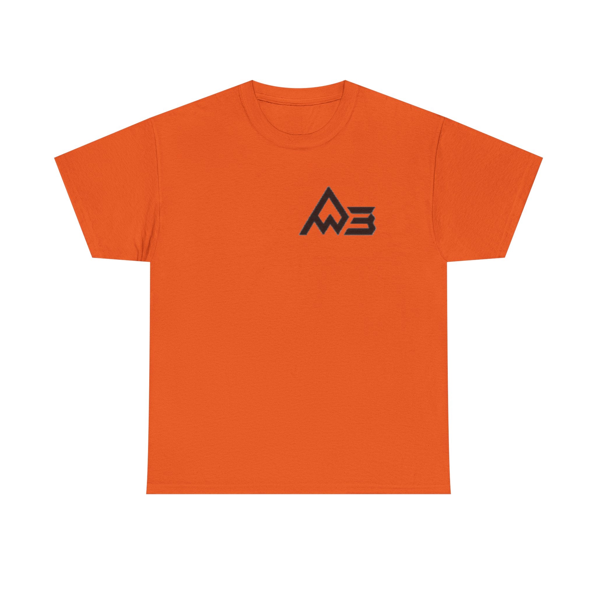 Graphic Tee — Geometric Emblem Back Print with Minimal Front Logo