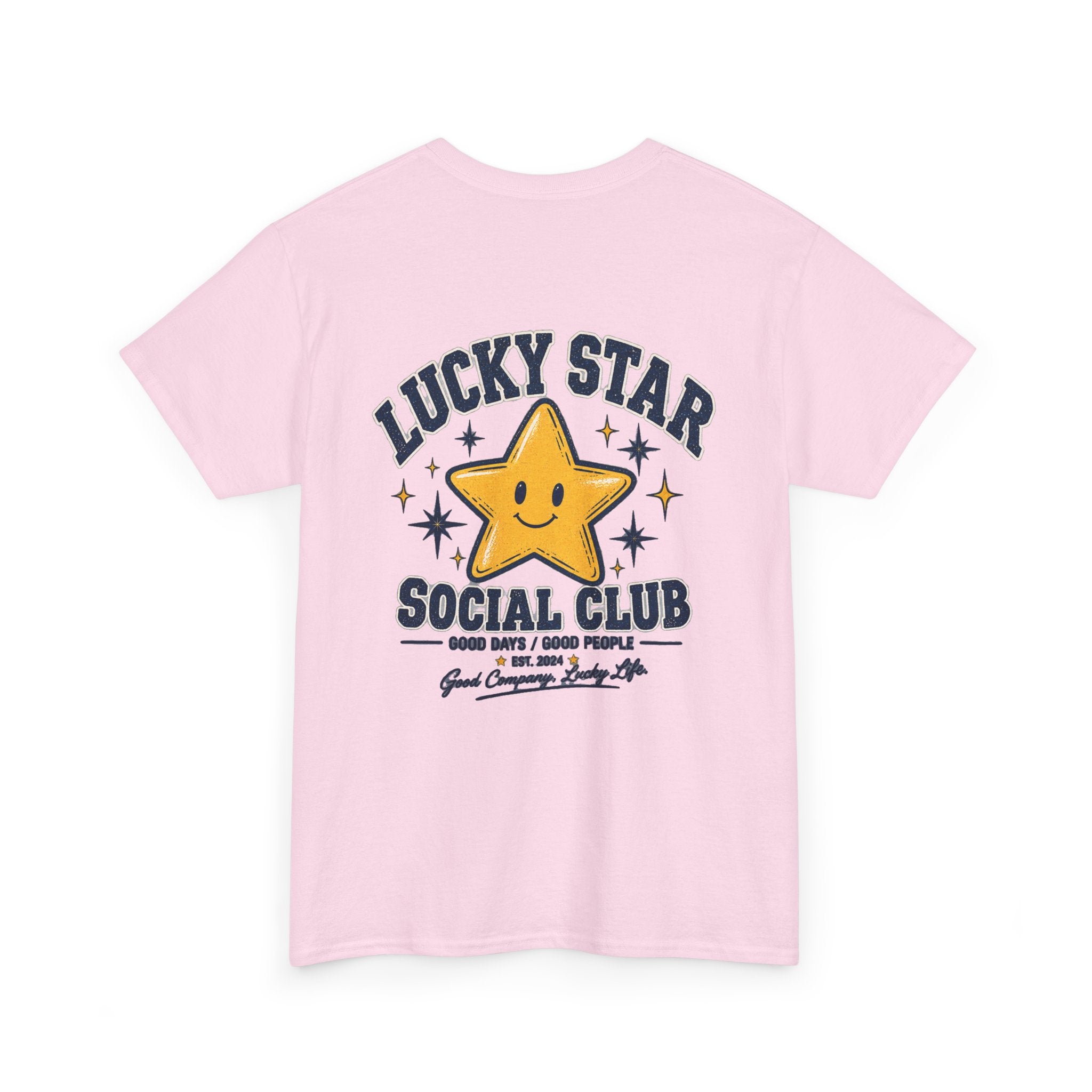 Lucky Star Social Club T‑Shirt — Cute Yellow Star Graphic Tee