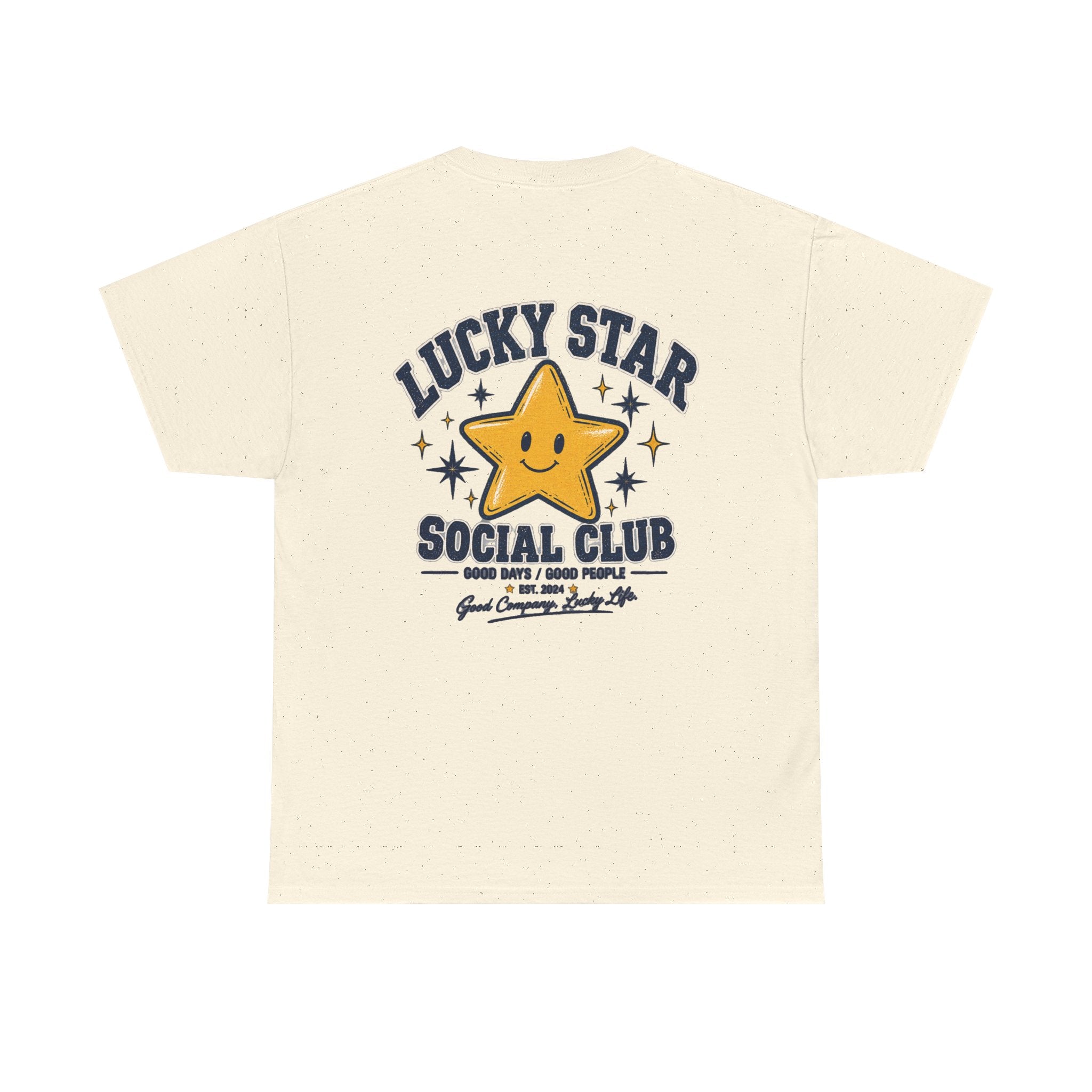 Lucky Star Social Club T‑Shirt — Cute Yellow Star Graphic Tee