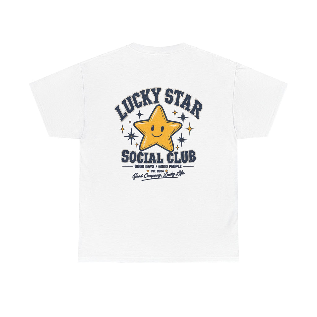 Lucky Star Social Club T‑Shirt — Cute Yellow Star Graphic Tee