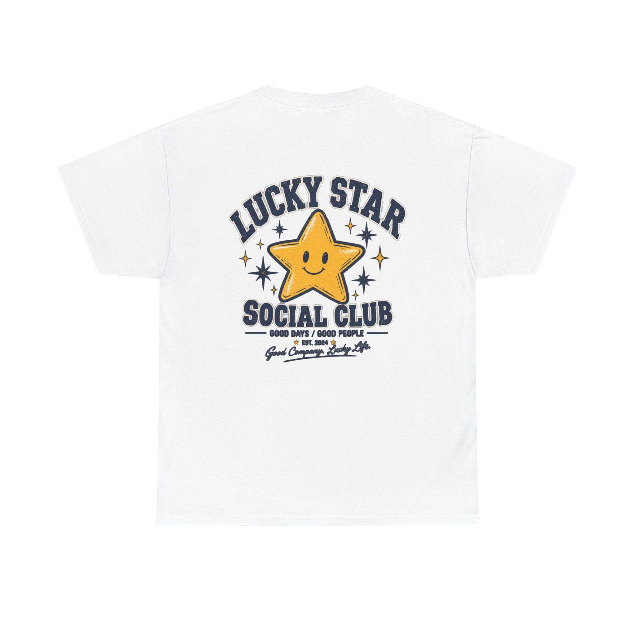 Lucky Star Social Club T‑Shirt — Cute Yellow Star Graphic Tee