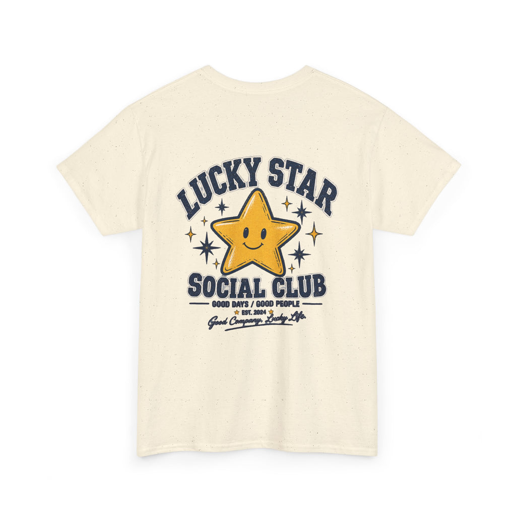 Lucky Star Social Club T‑Shirt — Cute Yellow Star Graphic Tee