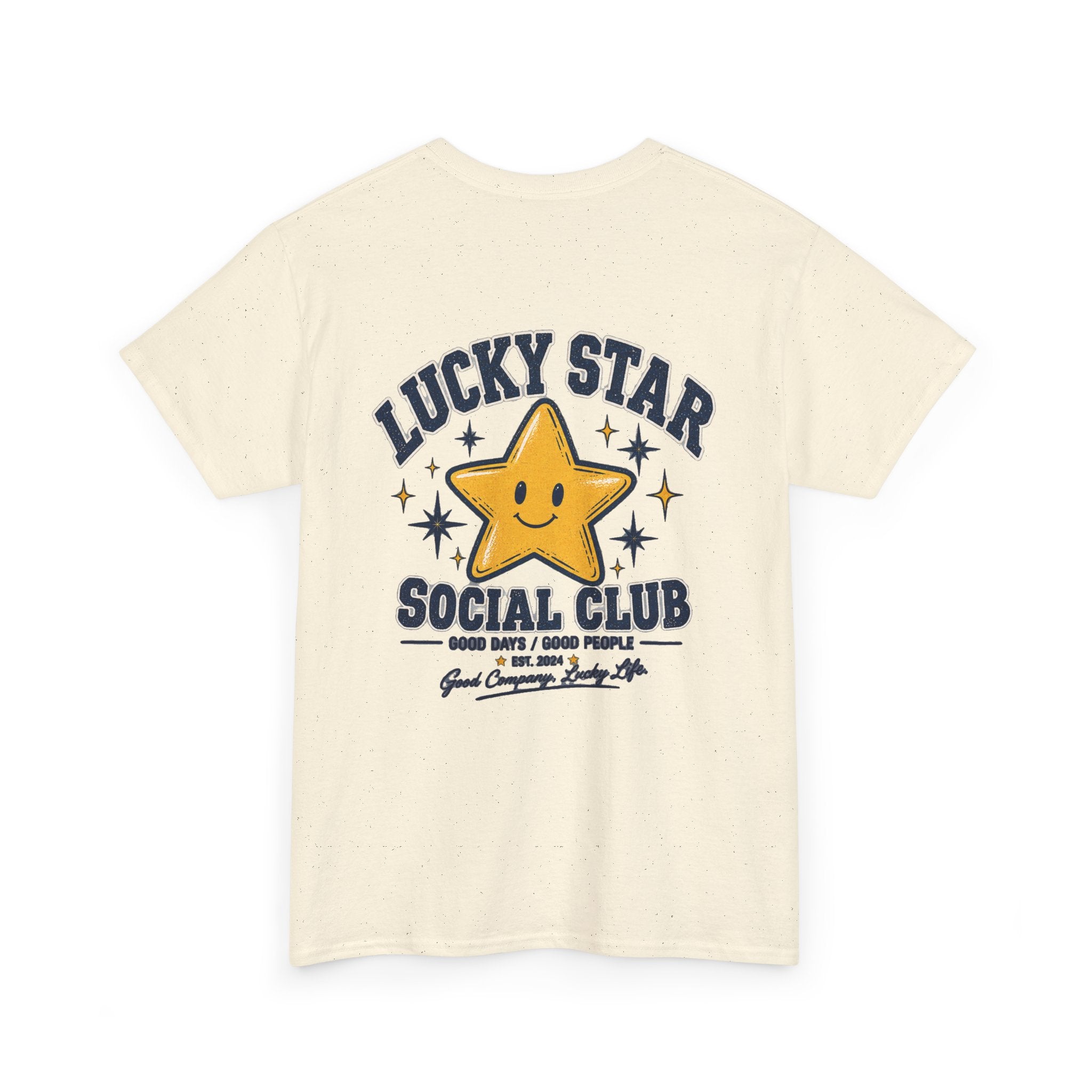 Lucky Star Social Club T‑Shirt — Cute Yellow Star Graphic Tee