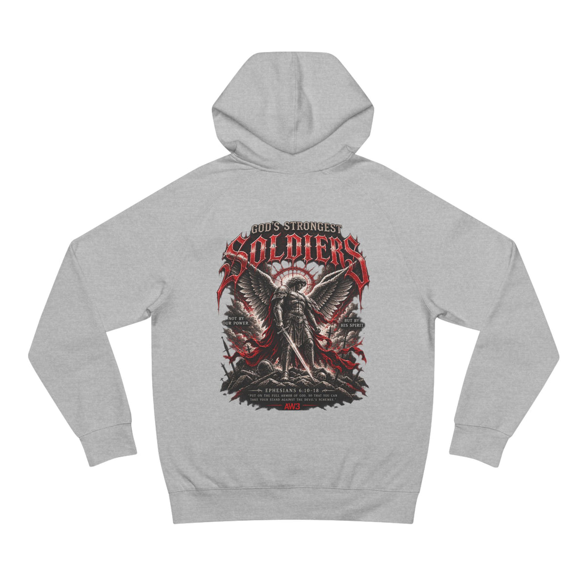 Soldiers Graphic Hoodie — Gothic Eagle & Skull Back Print