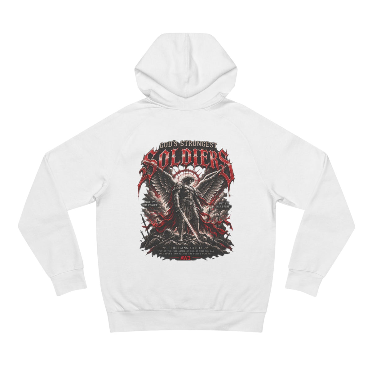 Soldiers Graphic Hoodie — Gothic Eagle & Skull Back Print