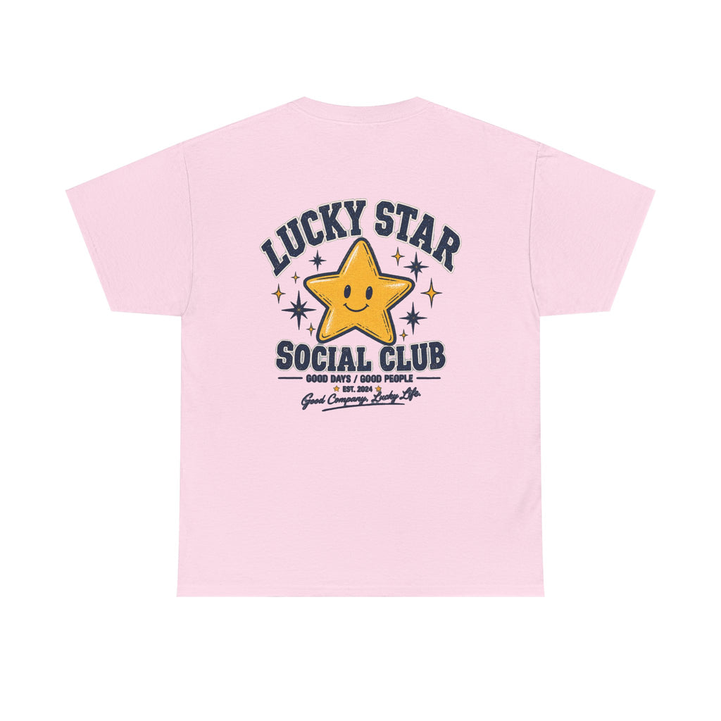 Lucky Star Social Club T‑Shirt — Cute Yellow Star Graphic Tee