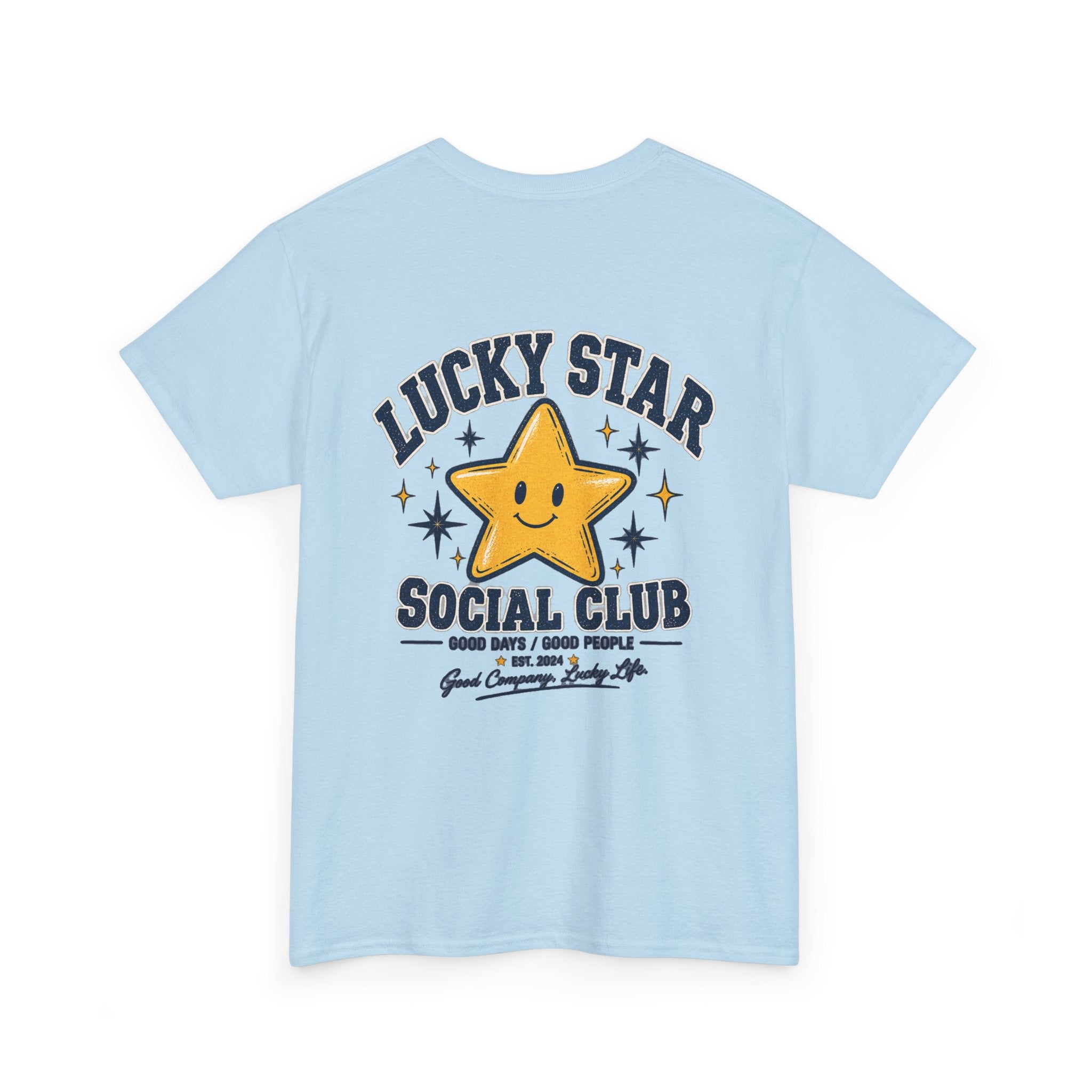 Lucky Star Social Club T‑Shirt — Cute Yellow Star Graphic Tee