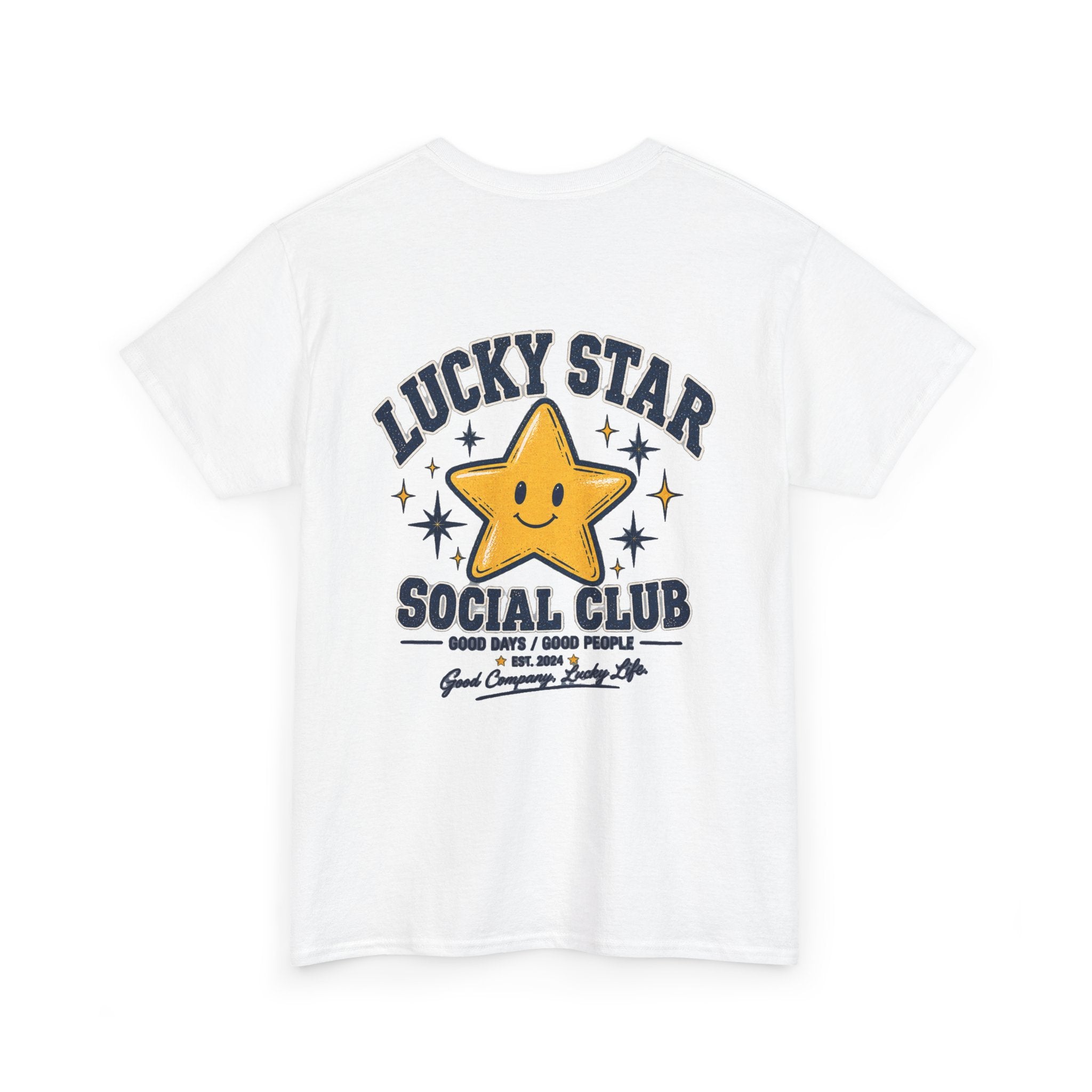 Lucky Star Social Club T‑Shirt — Cute Yellow Star Graphic Tee