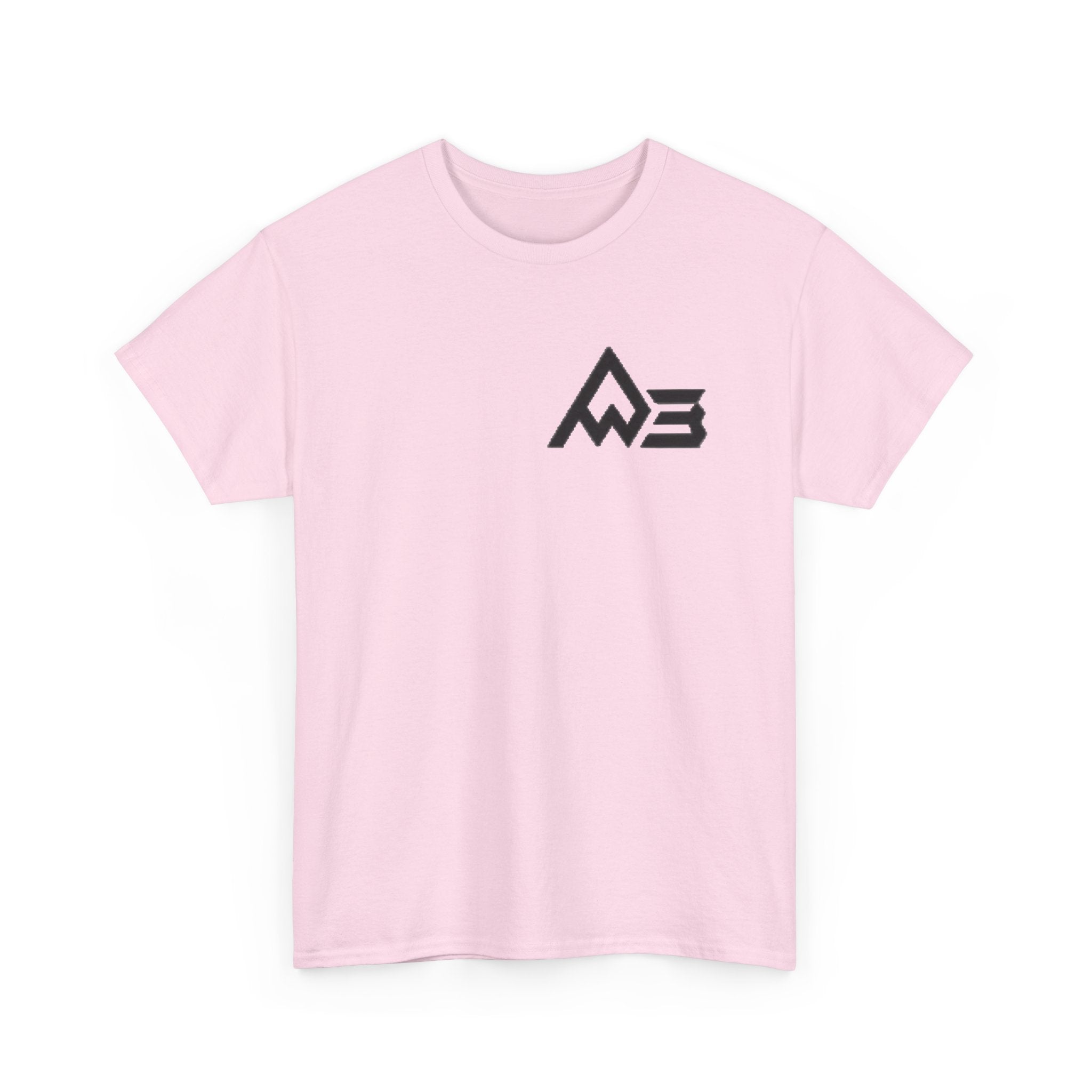 Graphic Tee — Geometric Emblem Back Print with Minimal Front Logo