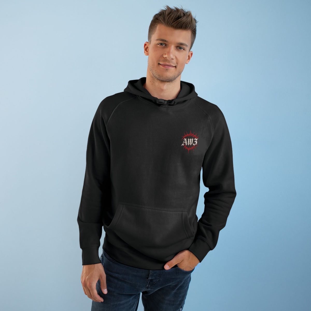 Soldiers Graphic Hoodie — Gothic Eagle & Skull Back Print