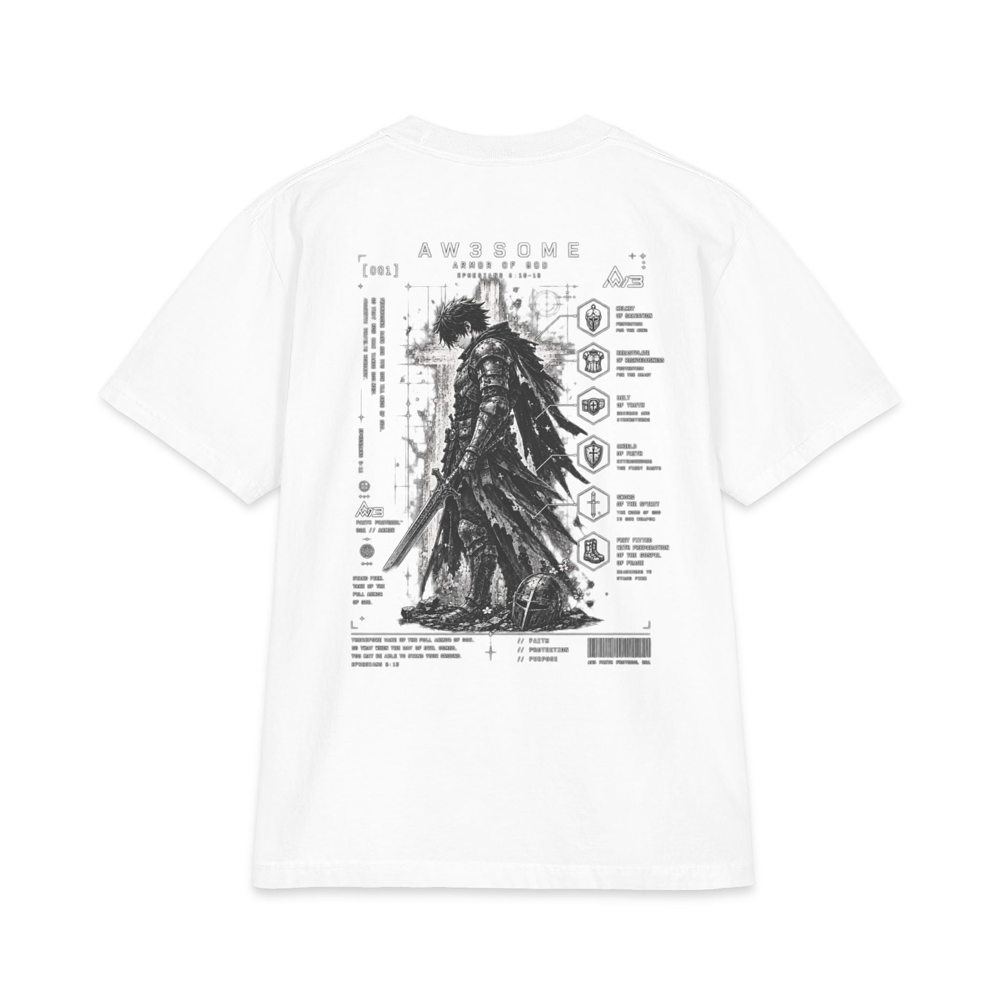 Graphic T‑Shirt — Dark Samurai Illustration Back Print