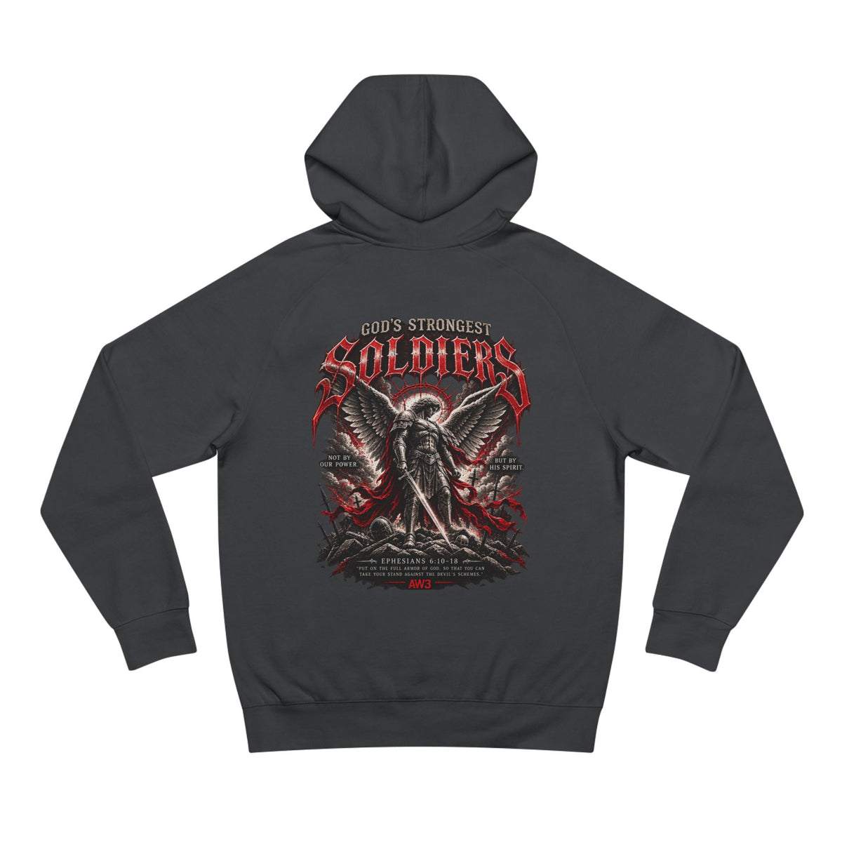 Soldiers Graphic Hoodie — Gothic Eagle & Skull Back Print