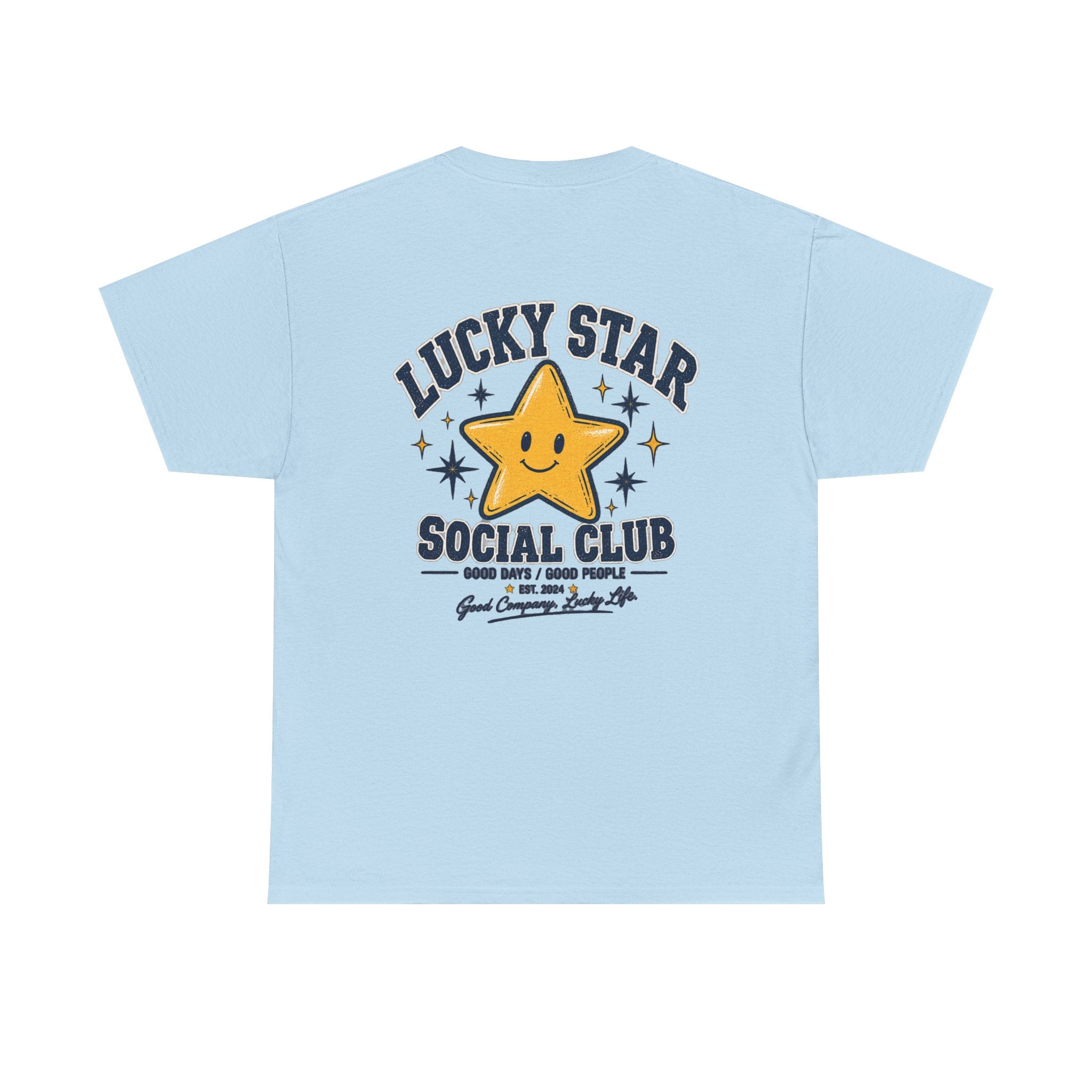 Lucky Star Social Club T‑Shirt — Cute Yellow Star Graphic Tee